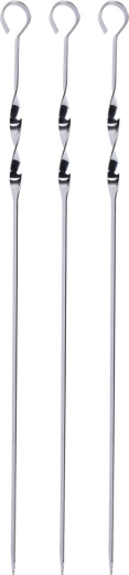 Ravne nerjaveče jeklene ražnjič palice 45 cm (3 kosi)