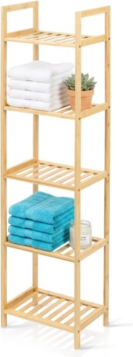 Bambusov regal s petimi policami Vilde 35 × 25 × 127,5 cm