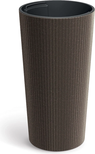 Cvetlični lonec Lamia Slim Eco Wood 25 cm kava