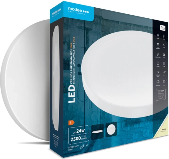 Modee okrogla stropna LED svetilka PMMA 24 W 4000 K IP44