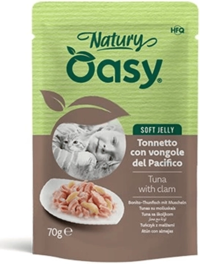 Oasy Nature Soft Jelly – tuna z školjkami v žele 70 g
