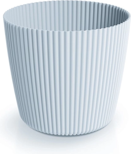 Cvetlični lonec Milly Round 17 cm svetlo siv – plastičen ovitek za rože z UV zaščito