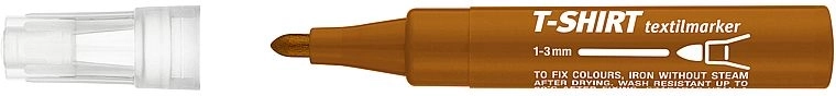 Rjavi tekstilni marker s okroglo konico 1–3 mm