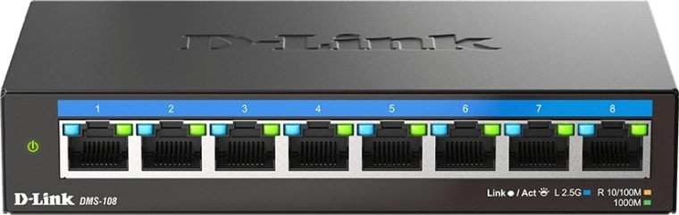 D-Link 8-portno namizno stikalo 2,5G Multi-Gigabit DMS-108