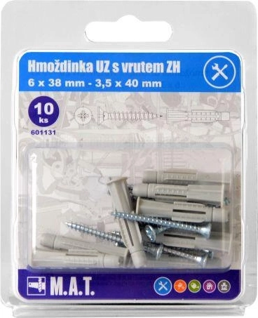 Vezalna vložka z robom 6 mm z vijakom (set 10 kos)
