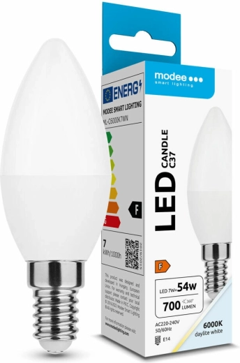 LED candle bulb 7 W E14 cool white
