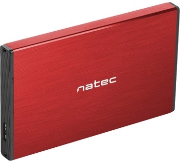 Zunanji kovinski 2,5" ohišje za disk NATEC Rhino GO USB 3.0, rdeče