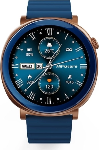 Pametna ura Aurora z AMOLED zaslonom in AI klici – modra