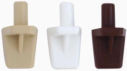 Plastični nosilec za police v beli barvi (pakiranje 100 kos)