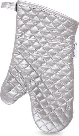 Srebrna bombažna kuhinjska rokavica 30,5 cm