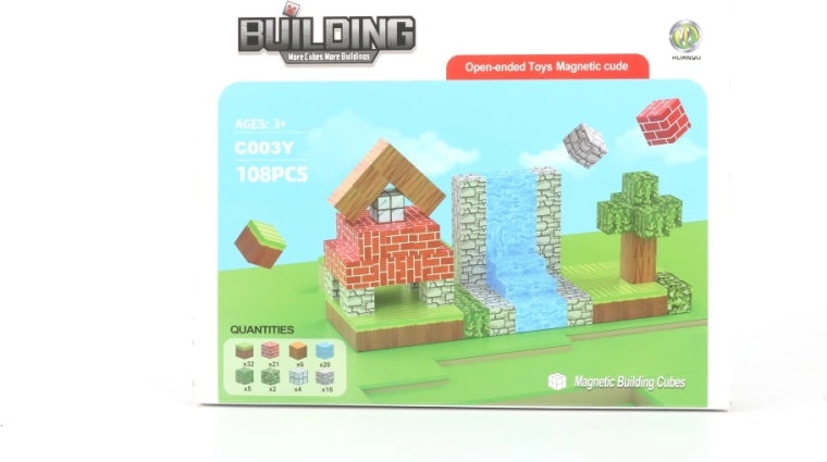 Magnetic Building Blocks Spring, 108 Pieces