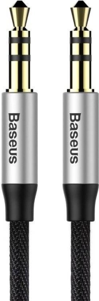 Avdio kabel 3,5 mm AUX BASEUS Yiven, 1 m, črno‑srebrn