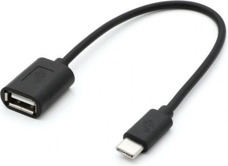 OTG kabel USB‑C na USB‑A, 15 cm, črn