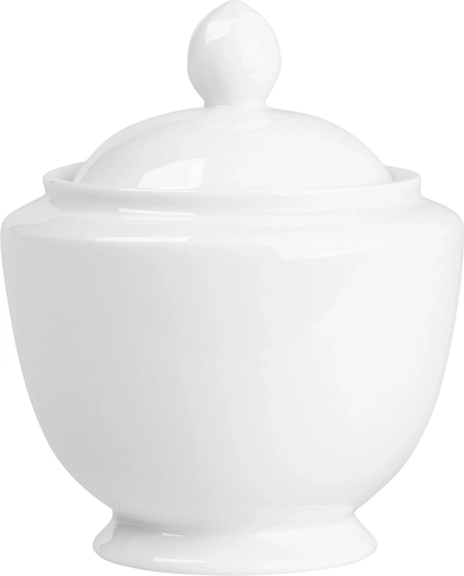 MariaPaula Klasyka klasična bela porcelanasta posodica za sladkor 330 ml