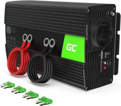 Prenosni pretvornik napetosti Green Cell 12V na 230V 1000W/2000W