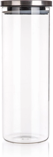 Steklena okrogla doza FREIA 1,8 l z nerjavečim pokrovom