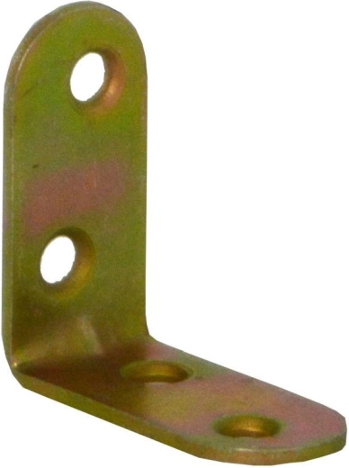 Kotnik z vtisom 40×18×2 mm, rumeno pocinkan, pakiranje 20 kos