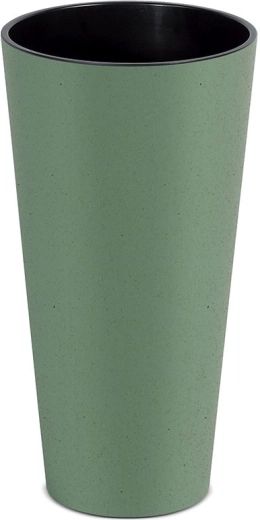 Cvetlični lonec Tubus Slim Eco Wood z vložkom 30 cm – zelena