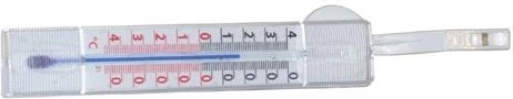 Samolepilni okenski termometer 14 cm, plastičen, bel