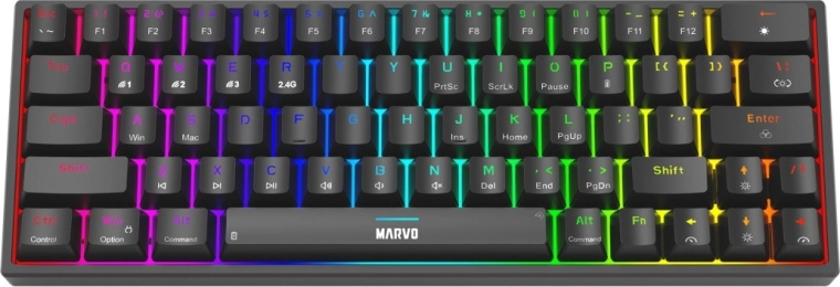 Hot-swappable switches and RGB backlighting