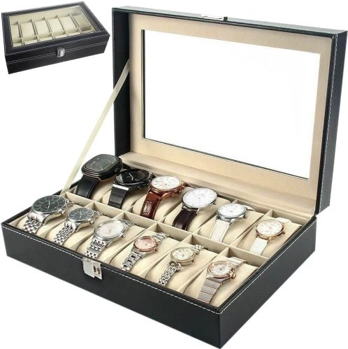 Soulima watch and jewelry organizer with 12 compartments