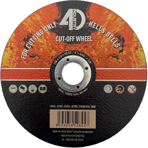 Rezni kolut za jeklo in inox 150 × 1,0 × 22,2 mm