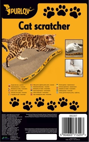 Purlov Corrugated Cardboard Cat Scratcher - 1 piece