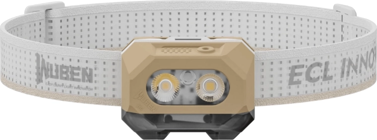Wuben H4 naglavna svetilka Sand 800 lm, 1700 mAh, IP68