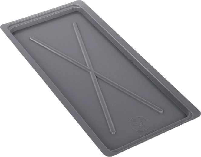 Srebrn širok odcejalni pladenj za odcejalnik 50 cm 50 × 22,5 cm