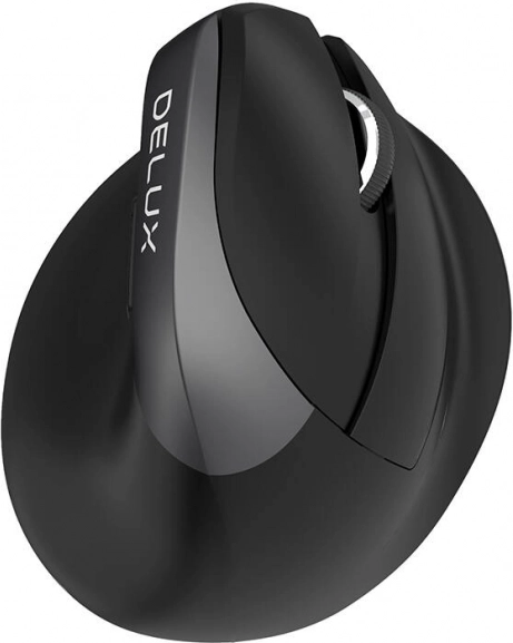 Delux M618 Mini navpična brezžična miška – črna