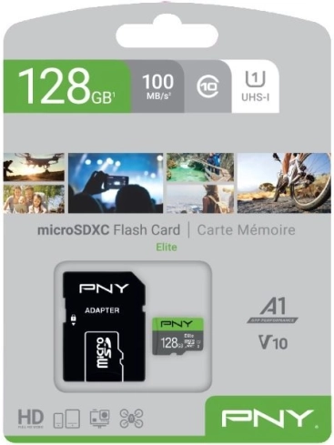 PNY Elite microSDXC 128 GB UHS-I U1 Class 10 pomnilniška kartica