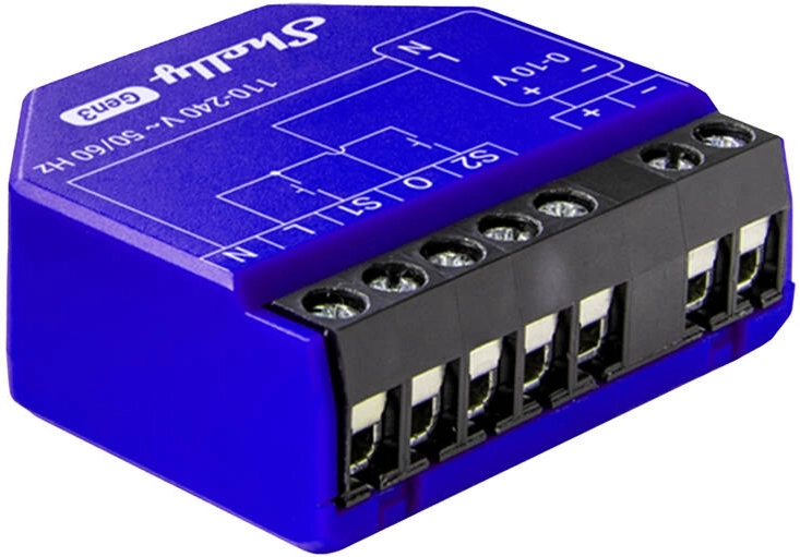 Shelly Pro Dimmer 0/1-10V PM krmilnik razsvetljave