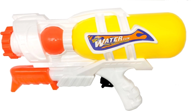 Large water gun with built-in pump 27 cm, yellow - 1 piece