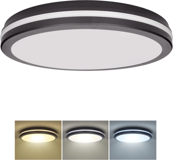 Solight LED stropna svetilka Gari 44 W 3960 lm 3CCT IP65 črna