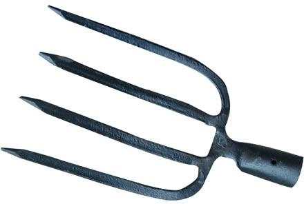 Kovane prekopalne vile s 4 zobmi brez ročaja