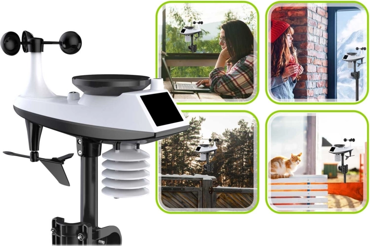 Celovit zunanji multisenzor z vetromerom in merilnikom padavin