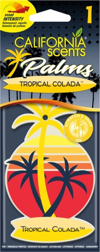 Viseči osvežilec za avto California Scents Palm Tropical Colada