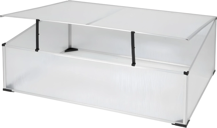 Rastlinjak iz polikarbonata 100 × 60 × 40/30 cm