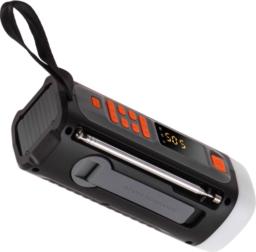 Trije viri napajanja: solar, kljuka in USB‑C