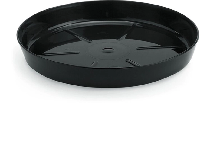 Črno stojalo za cvetlični lonec 17 cm LAMELA, sijoč polipropilen