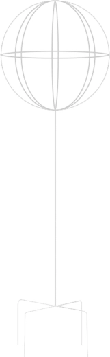 Kovinska opora za vzpenjavke in vrtnice 50 × 10 cm – bela