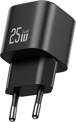 Usams JC serija 25 W GaN mini hitri polnilnik USB‑C črn