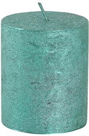 Rustikalna valjasta sveča 6 × 7 cm zelena Provence