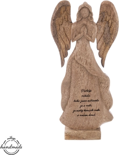Angel iz mangovega lesa – motiv neba, višina 36 cm