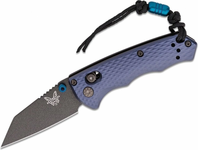 žepni nož benchmade full immunity crater blue, sivo-modri aluminij