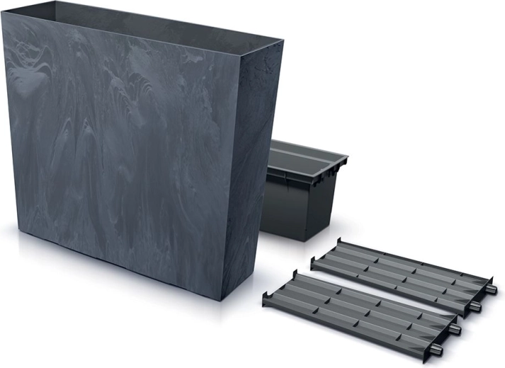 Visok korito z vložkom URBI CASE Beton Effect T 77 cm antracit