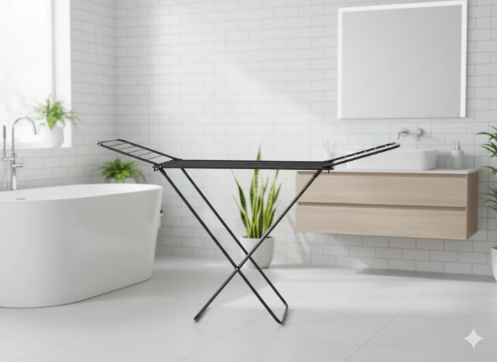 Zložljivo stojalo za sušenje perila z držali za nogavice 180 × 55 × 102 cm