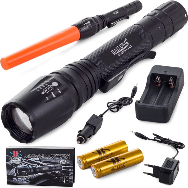 Vojaška taktična svetilka z LED diodami CREE XM-L3-U3 Bailong