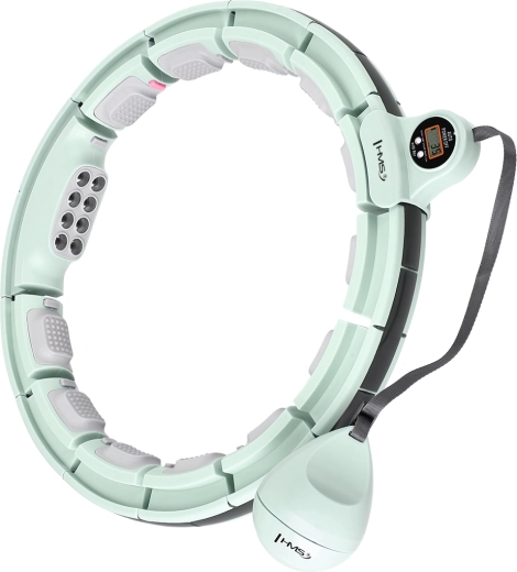 Masažni hula hoop z utežjo, magneti in števcem HMS HHM13 – zelen