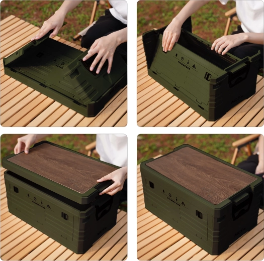 2v1: shranjevalni zaboj in stabilna mizica